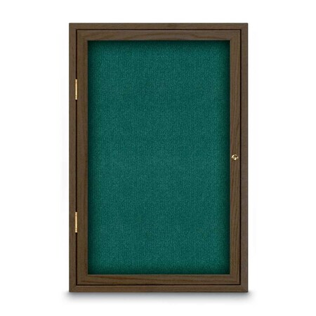 United Visual Products Sliding Door Indoor Enclosed Corkboard, 7 UV9028ACS-BRONZE-CLOUD